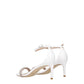 Stuart Weitzman White Leather Stiletto Heel Sandals