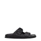 Valentino Garavani Black Leather Slippers