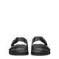 Valentino Garavani Black Leather Slippers
