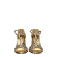 Miu Miu Gold Plastic Platform Sandals