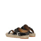 Isabel Marant Black Leather Flat Sandals