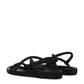 Isabel Marant Black Leather Flat Sandals