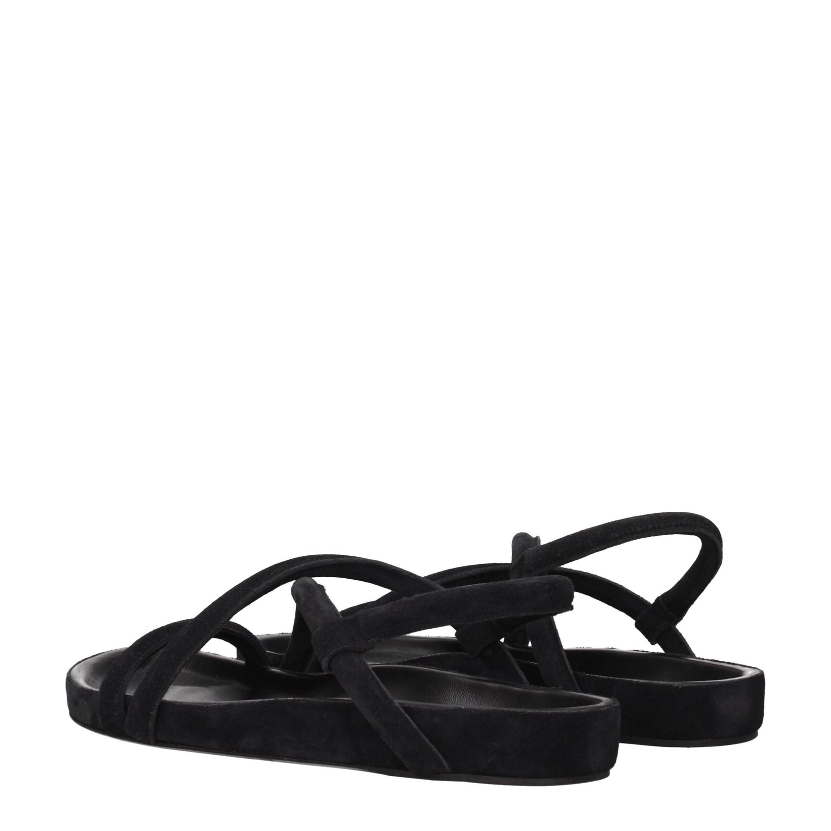 Isabel Marant Black Leather Flat Sandals