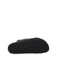 Palm Angels Black Leather Slippers Sandals