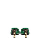 Dolce & Gabbana Green Leather Flat Sandals