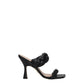 Stuart Weitzman Black Leather Stiletto Heels Sandals