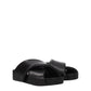 Jil Sander Black Leather Slippers