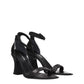 Premiata Black Leather Flat Sandals