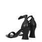 Premiata Black Leather Flat Sandals