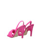 The Attico Pink Fabric Stiletto Heels Sandals