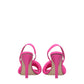 The Attico Pink Fabric Stiletto Heels Sandals