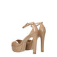 Stuart Weitzman Beige Leather Platforms
