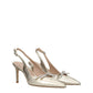 Stuart Weitzman Gold Leather Stiletto Heels Sandals