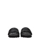 Off-White Black Leather Slippers Sandals