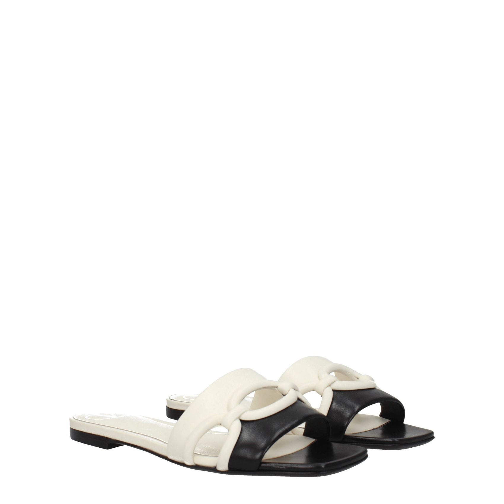 Valentino Garavani Black Leather Slippers
