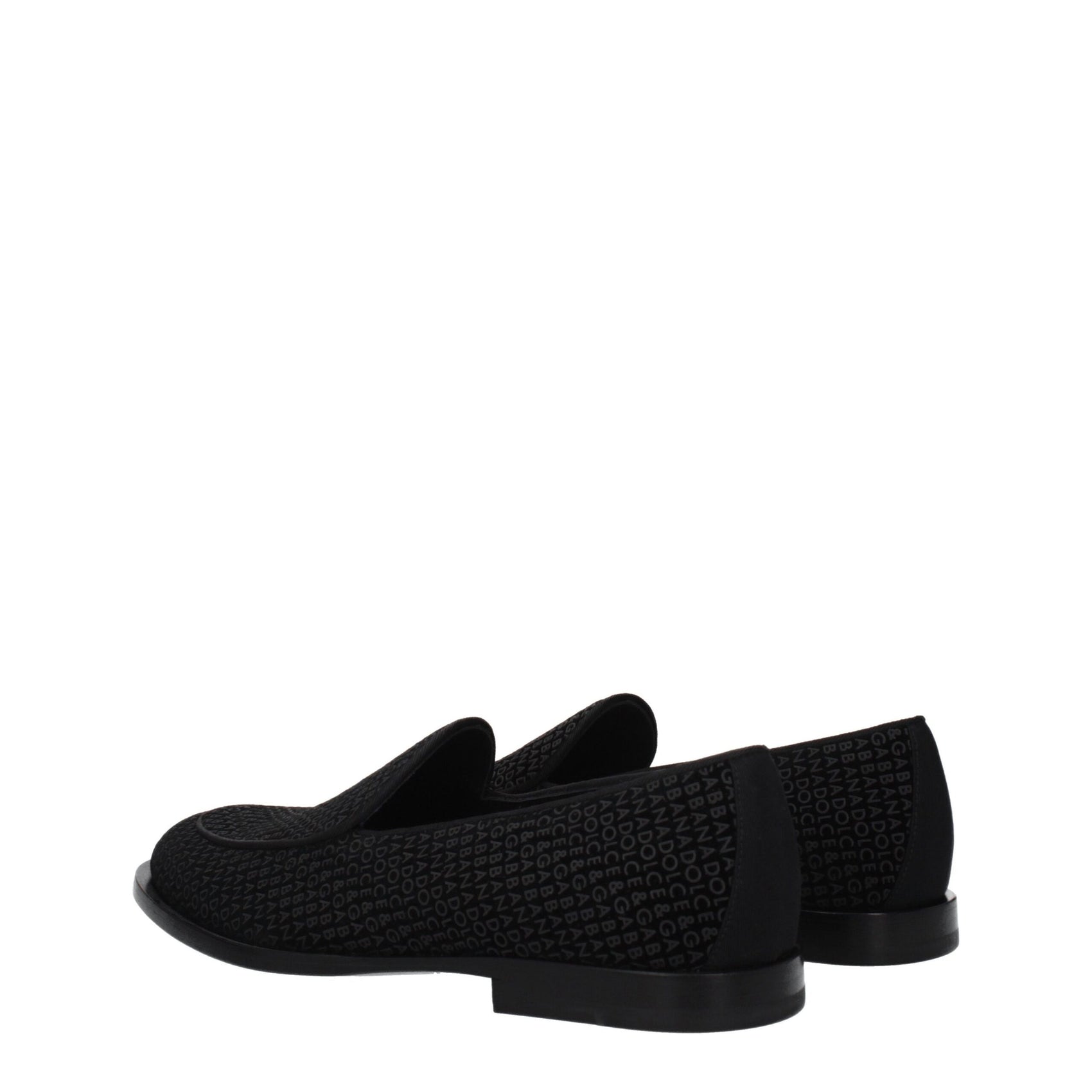 Dolce & Gabbana Black Velvet Slip-On Loafers