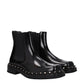 Valentino Garavani Black Leather Ankle Boots