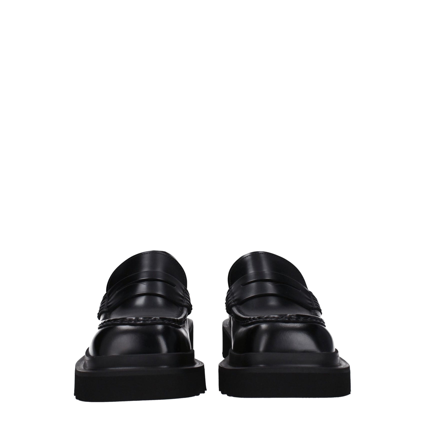 Dolce & Gabbana Black Leather Slip-On Loafers