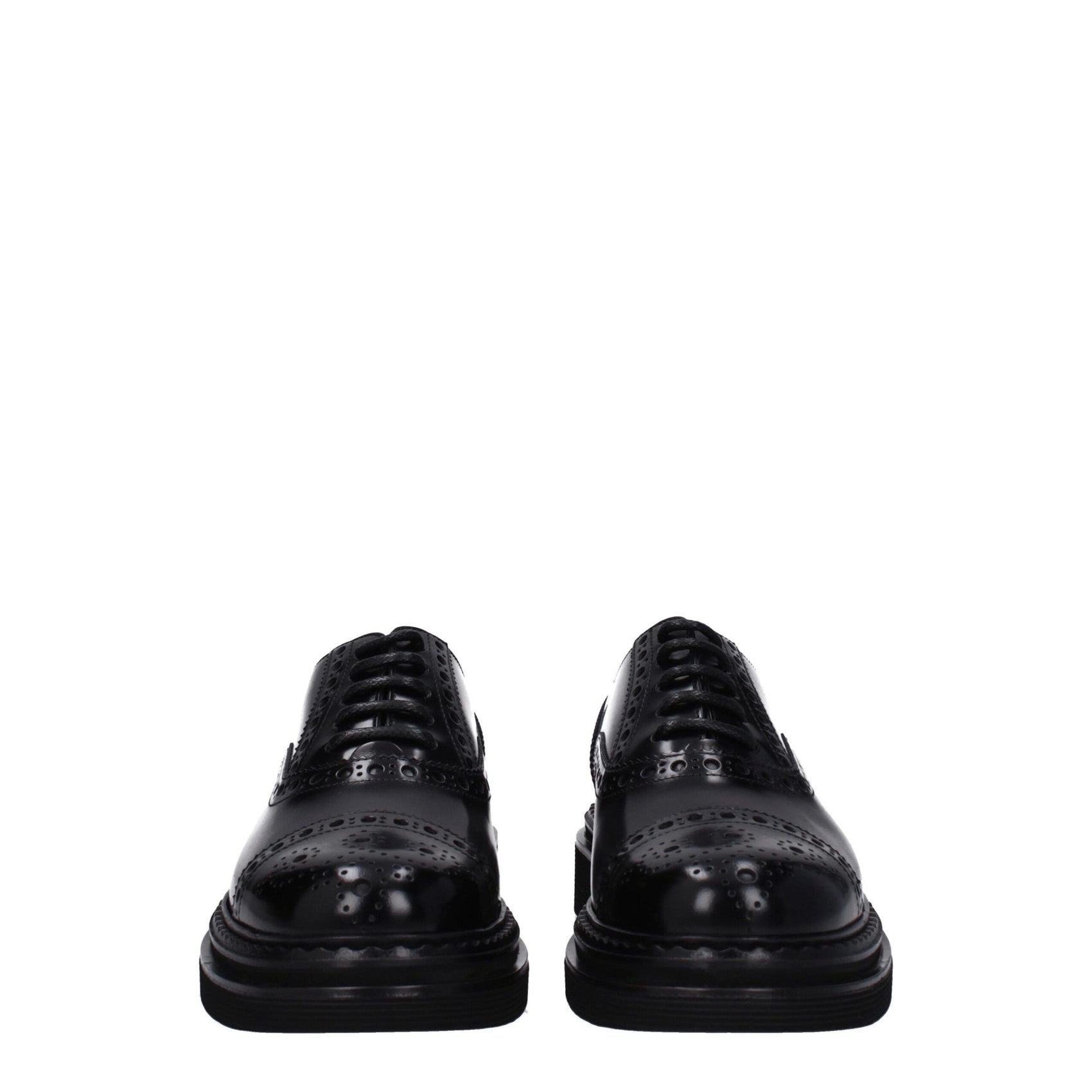 Dolce & Gabbana Black Leather Oxfords And Derbies