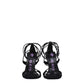 The Attico Black Fabric Stiletto Heels Sandals