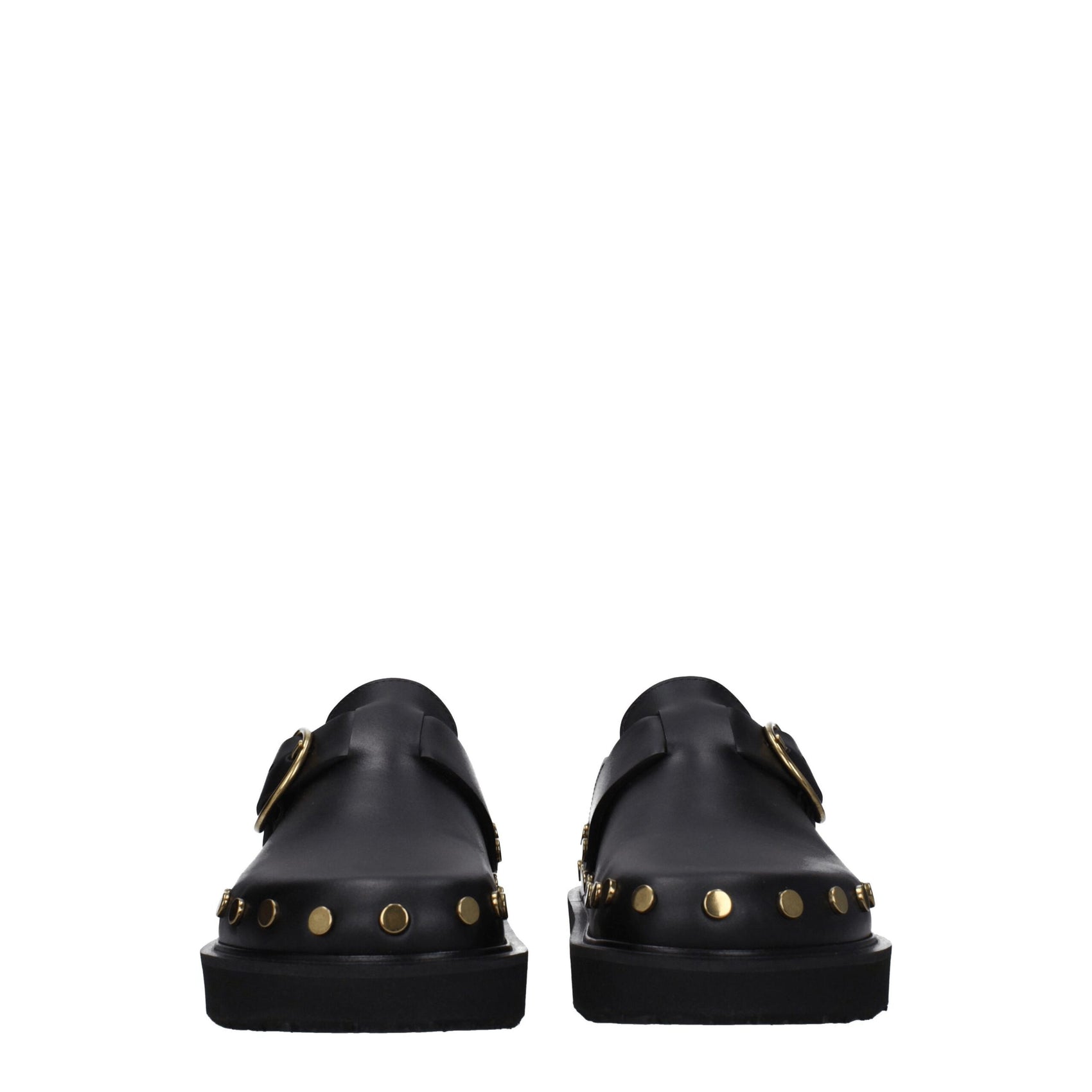 Isabel Marant Black Leather Slippers