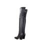 Paris Texas Black Leather Over The Knee