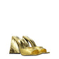 The Attico Gold Leather Platforms
