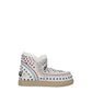 Mou White Leather Ankle Boots