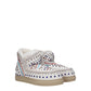 Mou White Leather Ankle Boots