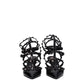 Valentino Garavani Black Leather Stiletto Heels Sandals