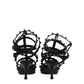 Valentino Garavani Black Leather Stiletto Heels Sandals