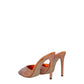 Paris Texas Orange Leather Stiletto Heels Sandals