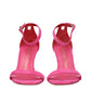 Stuart Weitzman Pink Leather Stiletto Heels Sandals