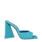 The Attico Light Blue Velvet Platforms