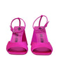 The Attico Pink Satin Stiletto Heels Sandals