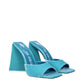 The Attico Light Blue Velvet Platforms