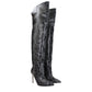 Paris Texas Gray Leather Over The Knee