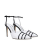 Manolo Blahnik White Leather Stiletto Heels Sandals