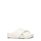 Jil Sander White Leather Slippers Sandals