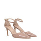 Stuart Weitzman Pink Leather Stiletto Heels Sandals