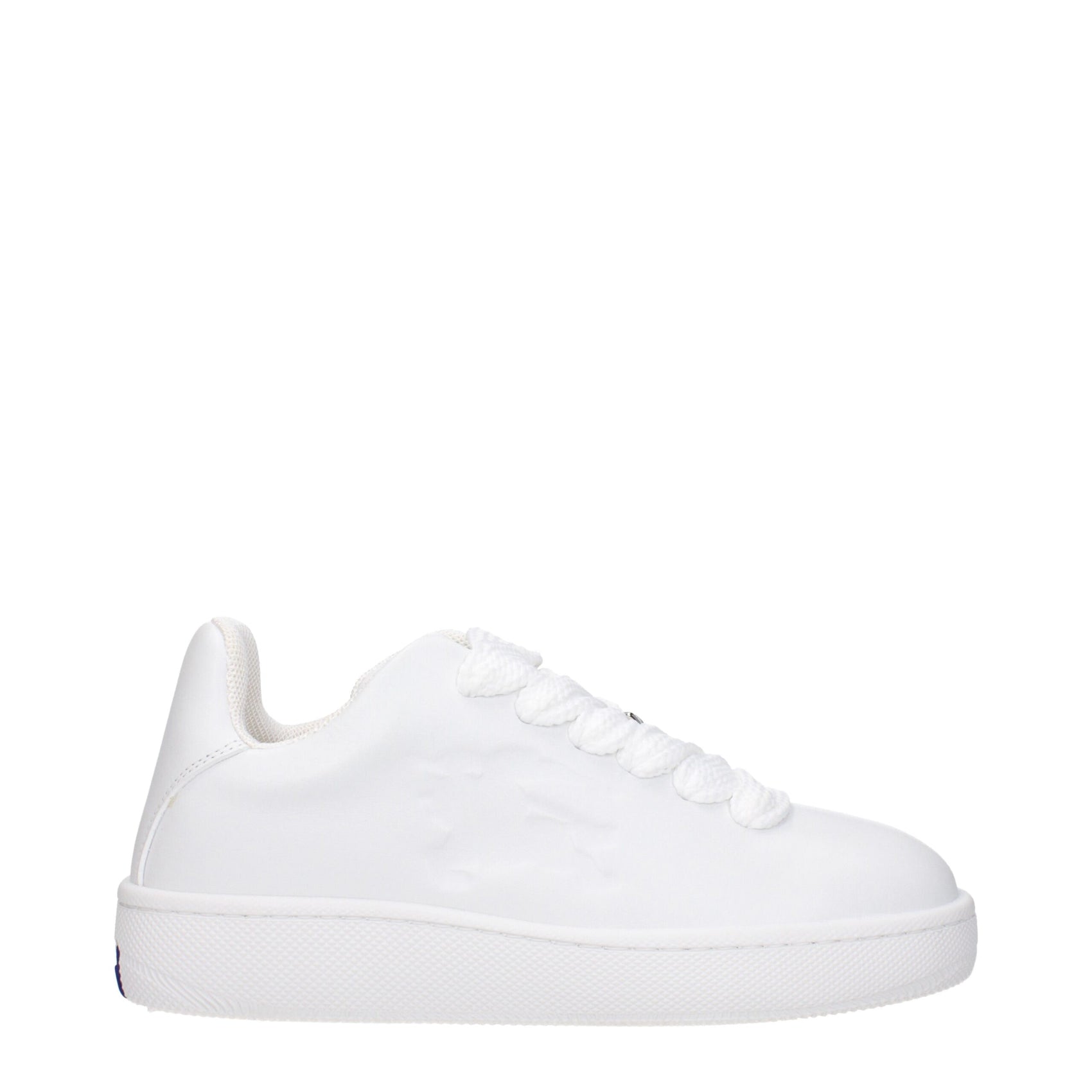 Burberry White Leather Low Top Sneakers