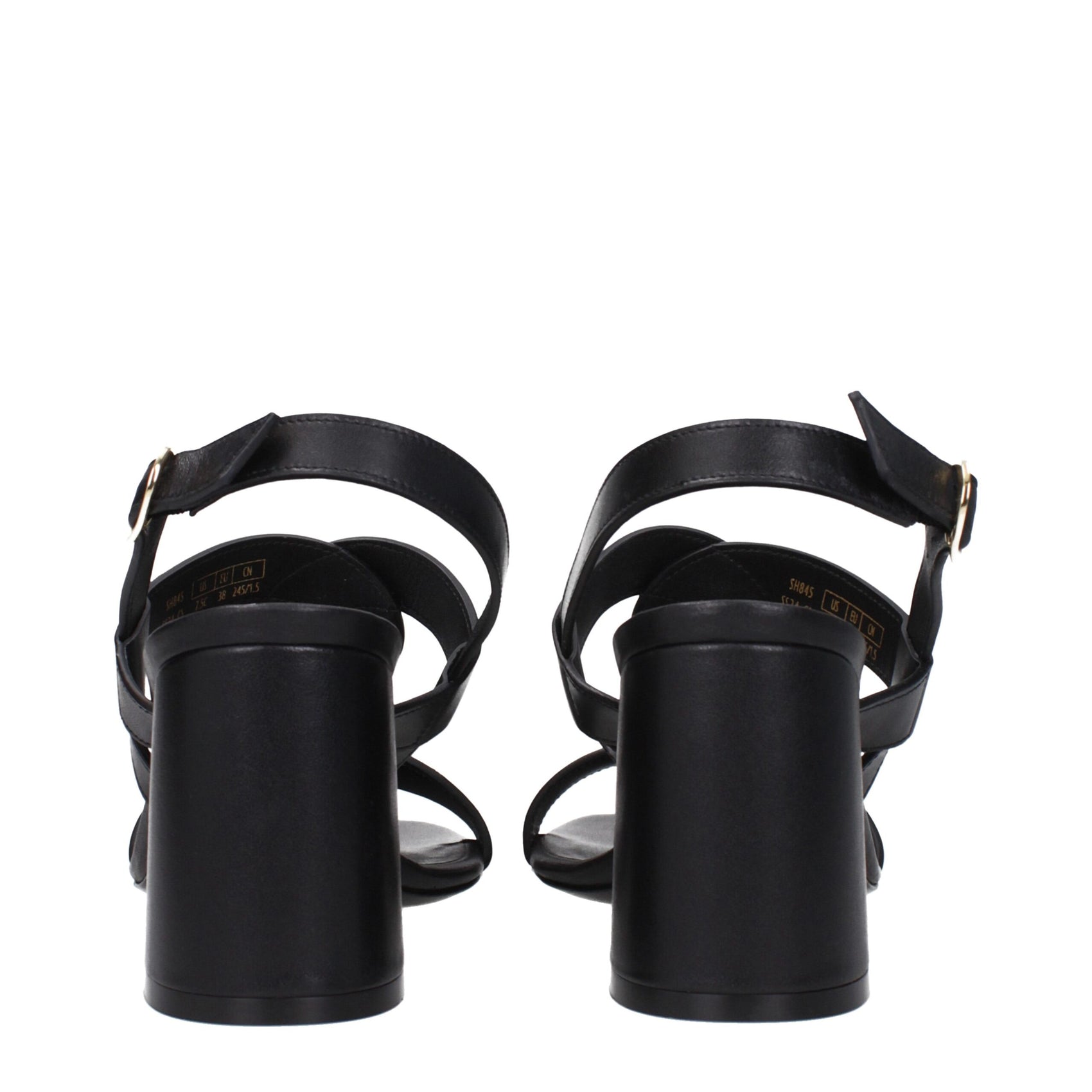 Stuart Weitzman Black Leather Platform Sandals