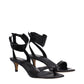 Isabel Marant Black Leather Flat Sandals