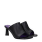 Stella McCartney Black Leather Stiletto Heels Sandals