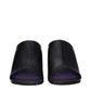 Stella McCartney Black Leather Stiletto Heels Sandals