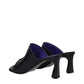 Stella McCartney Black Leather Stiletto Heels Sandals