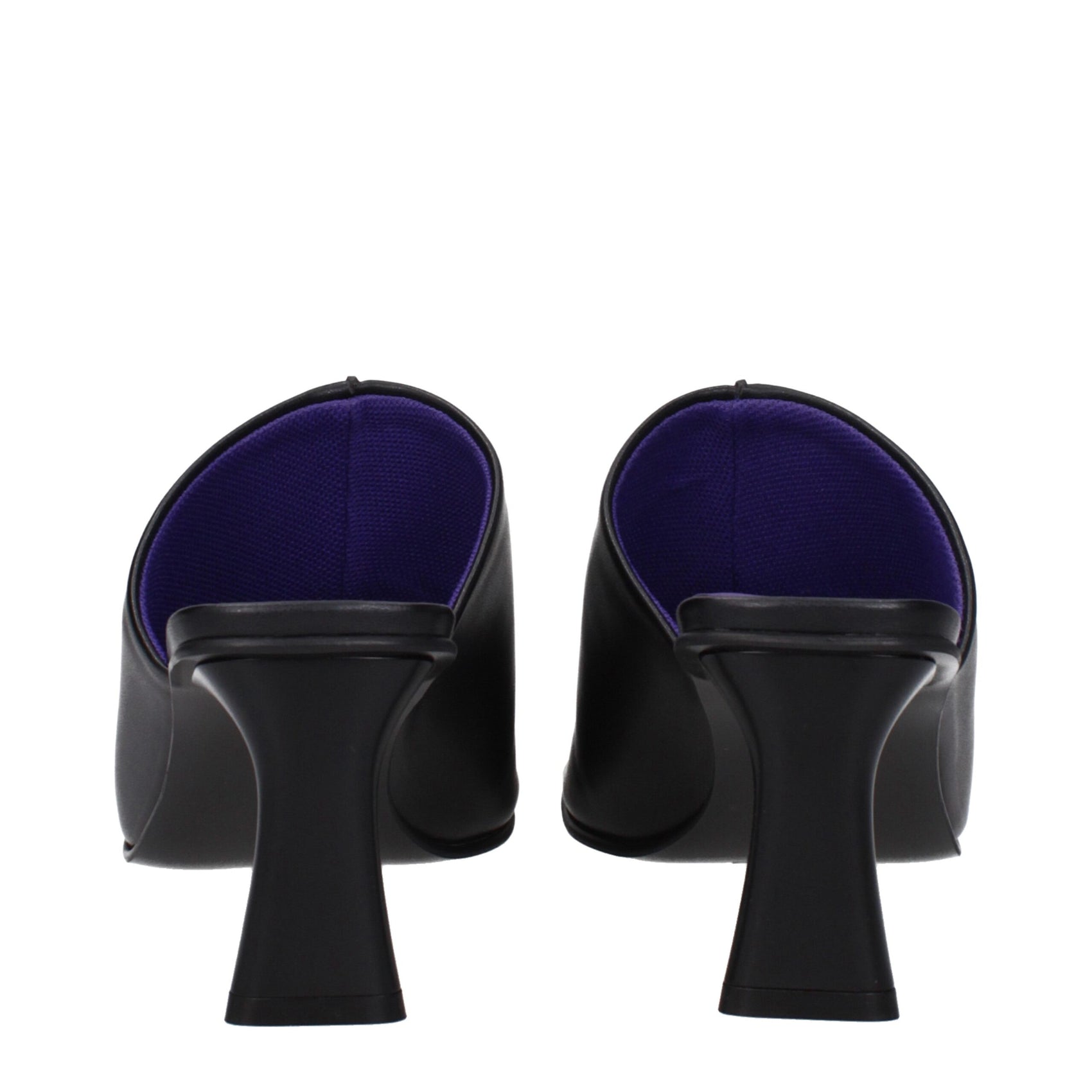 Stella McCartney Black Leather Stiletto Heel Sandals