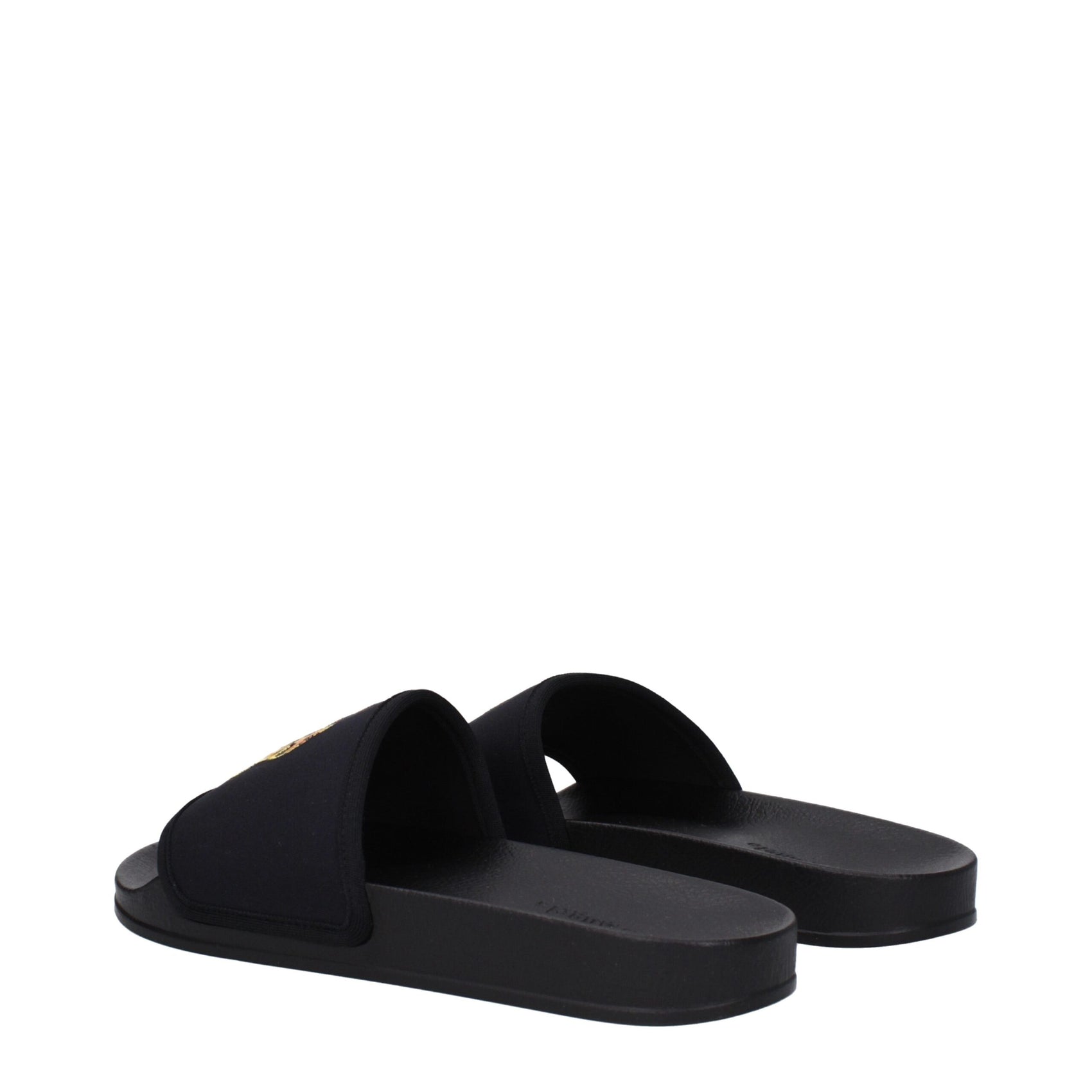 Palm Angels Black Fabric Slippers