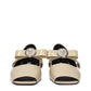 Versace Beige Leather Ballet Flats