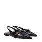 Max Mara Black Leather Ballet Flats